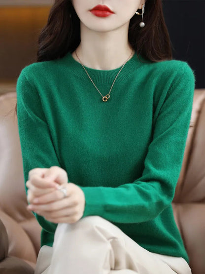 Peris Gems  Green / S Real Merino Wool Cashmere Sweaters for Women SHEIN Amazon Temu