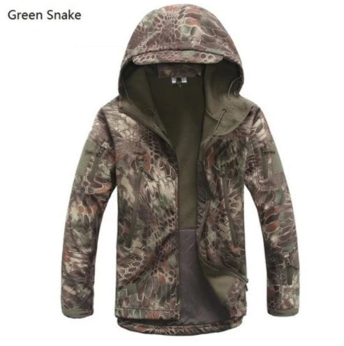 Peris Gems  Green Snake / XS Woodland Camo Softshell Hunting Jackets for Men SHEIN Amazon Temu