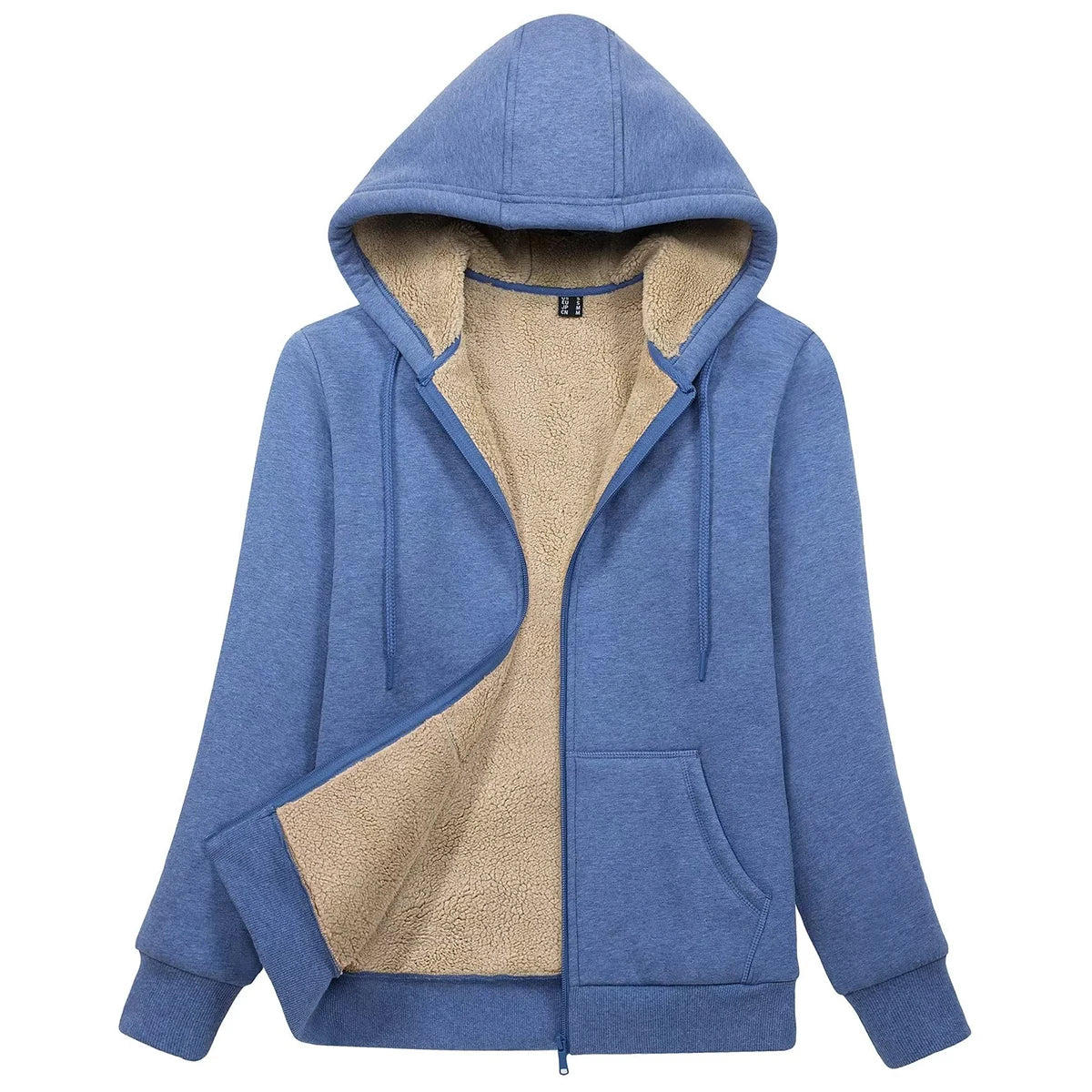 Peris Gems grey blue / CN L (US M) MAGCOMSEN Womens Sherpa Lined Fleece Jacket Zip Up Casual Hoodie Winter Warm Thicken Jackets SHEIN Amazon Temu