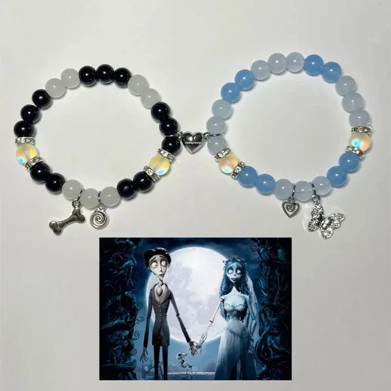 Peris Gems Handmade Corpse bride inspired matching bracelets Y2K Jewelry SHEIN Amazon Temu