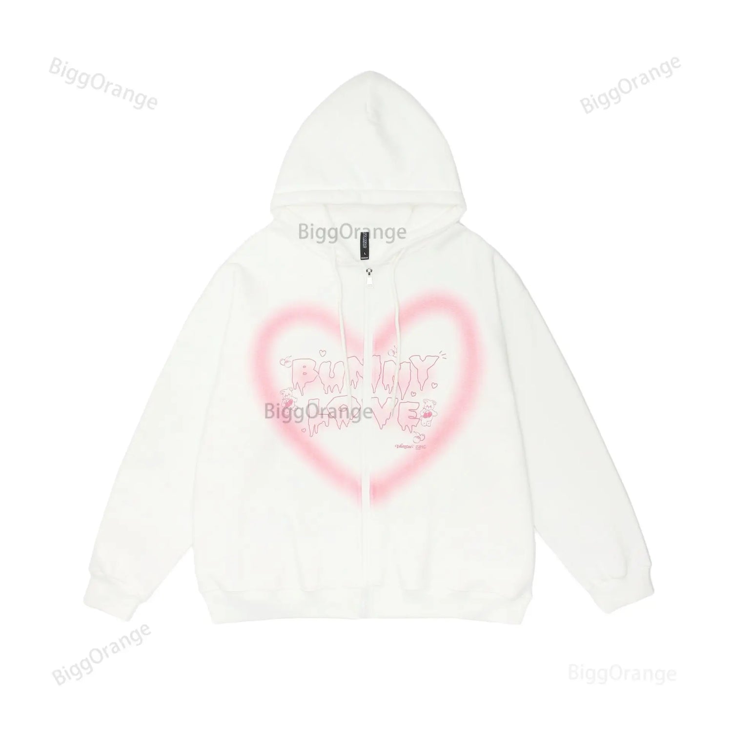 Peris Gems Heart shaped letter hoodie oversize loose casual Harajuku draped feeling lazy men autumn American hoodie hiphop jacket grunge SHEIN Amazon Temu