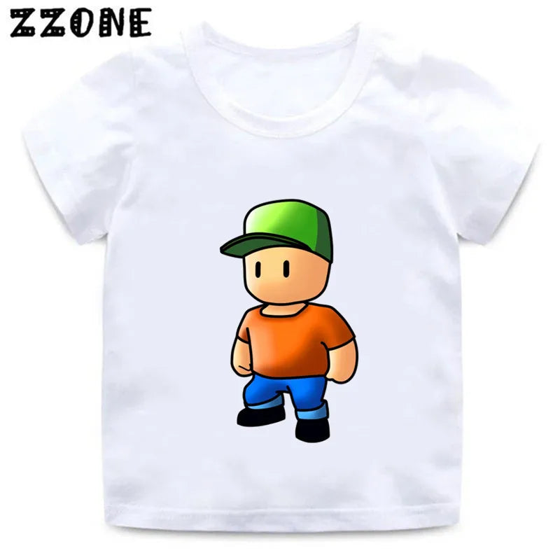 Peris Gems  HKP5851F / 3T Stumble Guys Videogame Graphic T-shirts for Kids SHEIN Amazon Temu