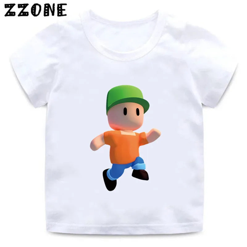 Peris Gems  HKP5851G / 3T Stumble Guys Videogame Graphic T-shirts for Kids SHEIN Amazon Temu