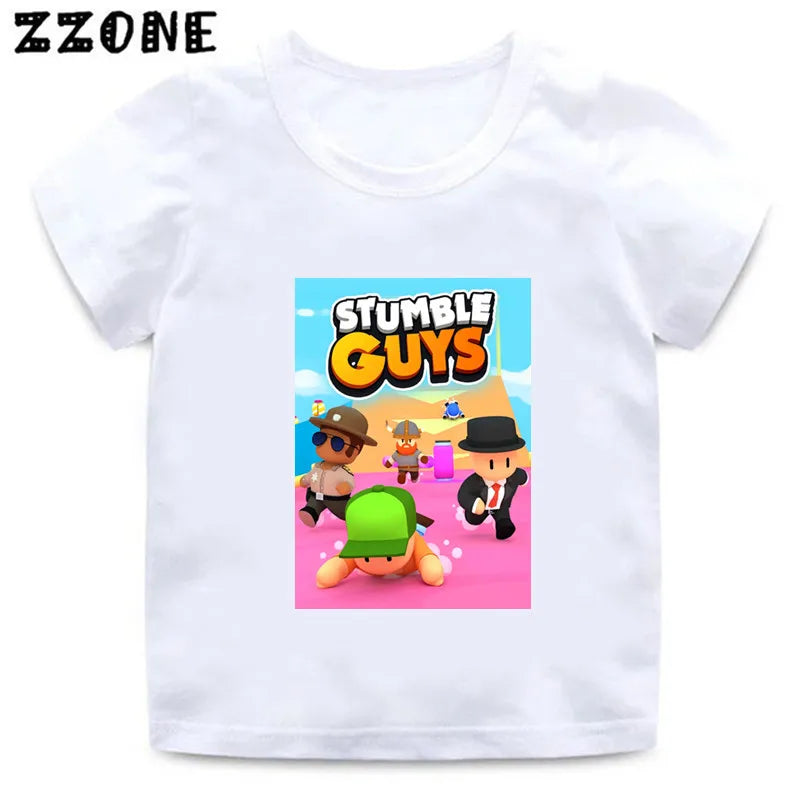 Peris Gems  HKP5851L / 3T Stumble Guys Videogame Graphic T-shirts for Kids SHEIN Amazon Temu