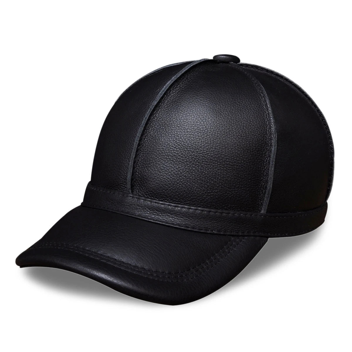 Peris Gems  HL028 black Genuine Leather Baseball Cap Hats for Men SHEIN Amazon Temu