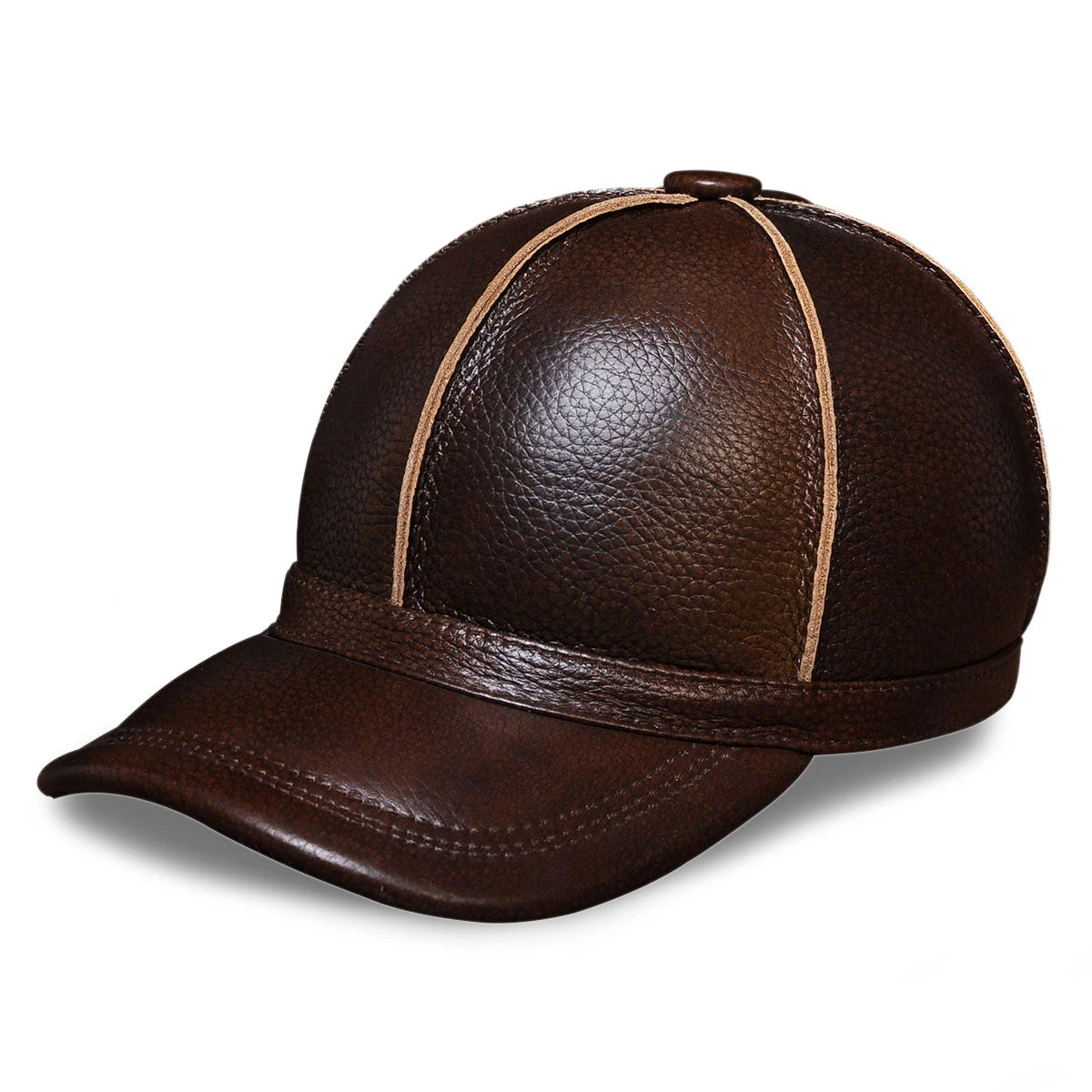 Peris Gems  HL028 brown Genuine Leather Baseball Cap Hats for Men SHEIN Amazon Temu