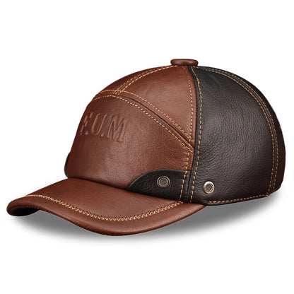 Peris Gems  HL063 brown Genuine Leather Baseball Cap Hats for Men SHEIN Amazon Temu