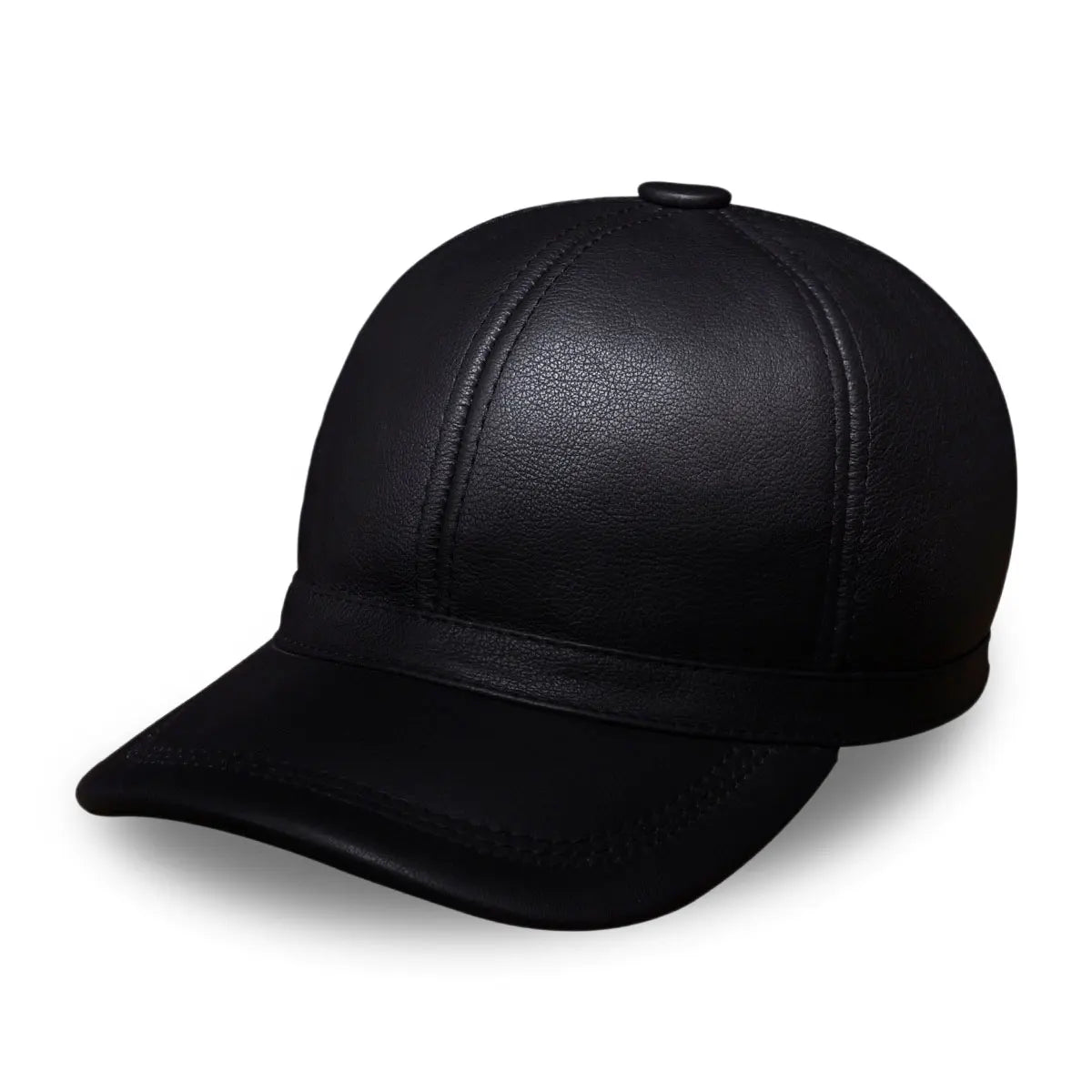 Peris Gems  HL097 black Genuine Leather Baseball Cap Hats for Men SHEIN Amazon Temu