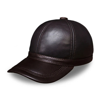 Peris Gems  HL097 dark brown Genuine Leather Baseball Cap Hats for Men SHEIN Amazon Temu