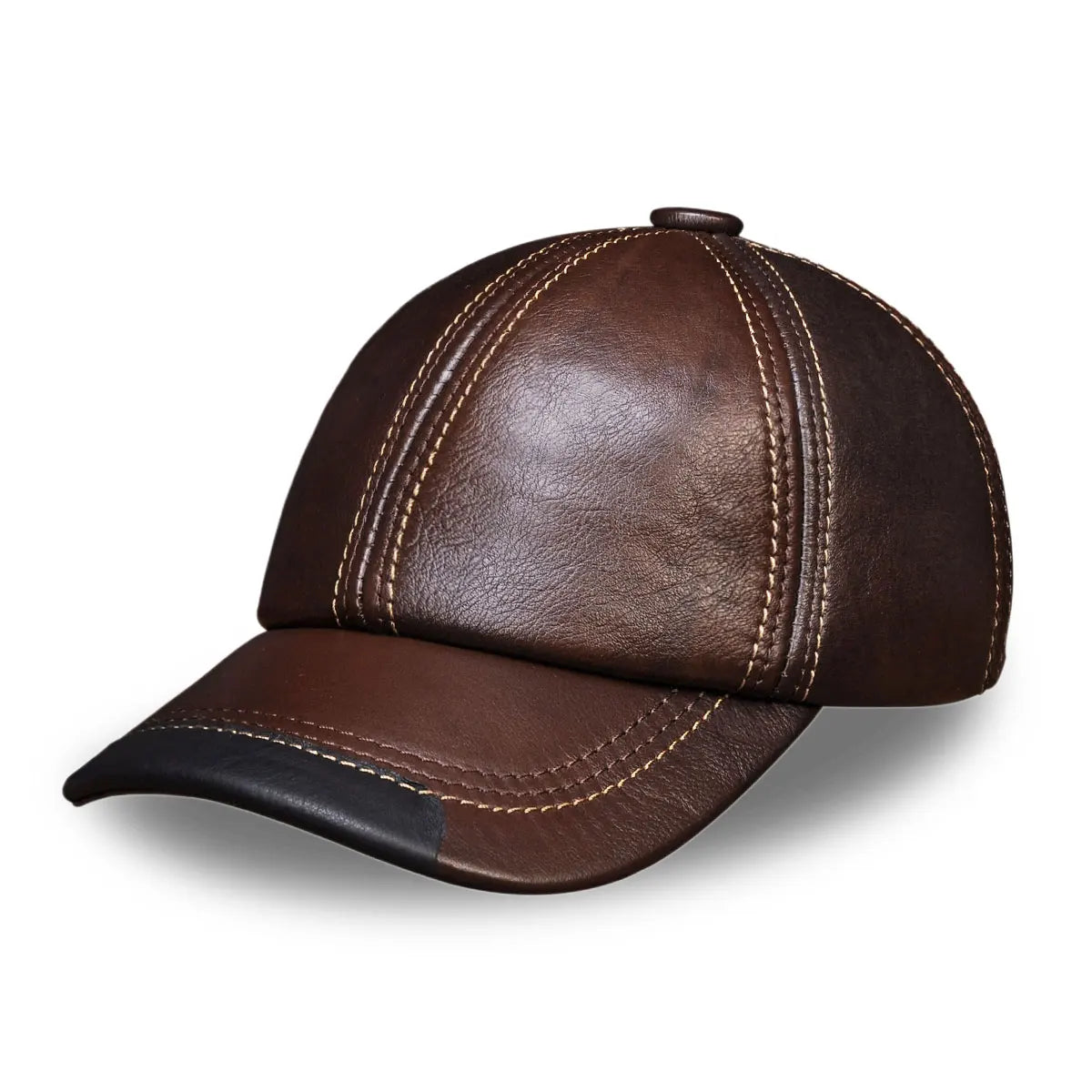 Peris Gems  HL100 brown Genuine Leather Baseball Cap Hats for Men SHEIN Amazon Temu