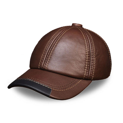 Peris Gems  HL100 light brown Genuine Leather Baseball Cap Hats for Men SHEIN Amazon Temu