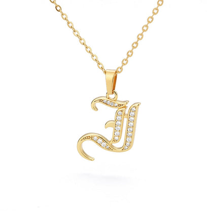 Peris Gems  I Capital Initial Letter Necklace Stainless Unisex | Gold Chain Capital Initial Letter Necklace Stainless Unisex |Gold Chain SHEIN Amazon Temu