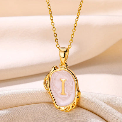 Peris Gems I / Gold / CHINA Y2K 26 Letter Pendant Necklaces for Women Alphabet A-Z Initials Sweet Cool Girl Punk Necklace Aesthetic Stainless Steels Jewelry SHEIN Amazon Temu