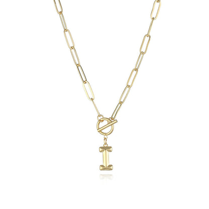 Peris Gems  I / Gold Clasp Initial Letter Necklaces - Paperclip Necklace with Initial Pendant SHEIN Amazon Temu