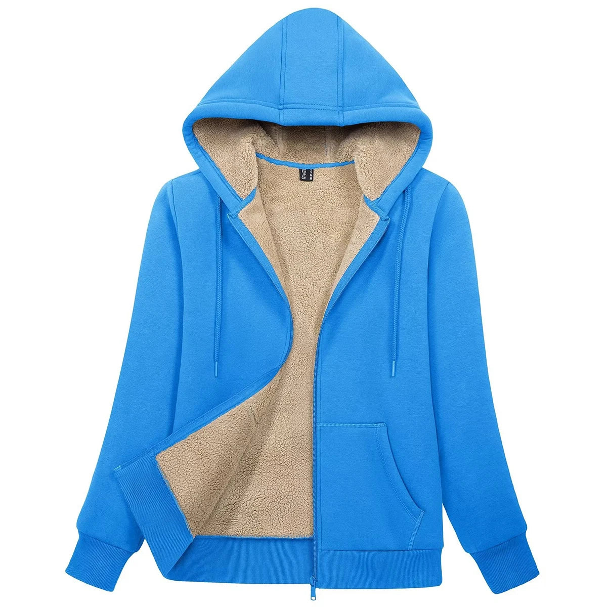 Peris Gems ice blue / CN L (US M) MAGCOMSEN Womens Sherpa Lined Fleece Jacket Zip Up Casual Hoodie Winter Warm Thicken Jackets SHEIN Amazon Temu