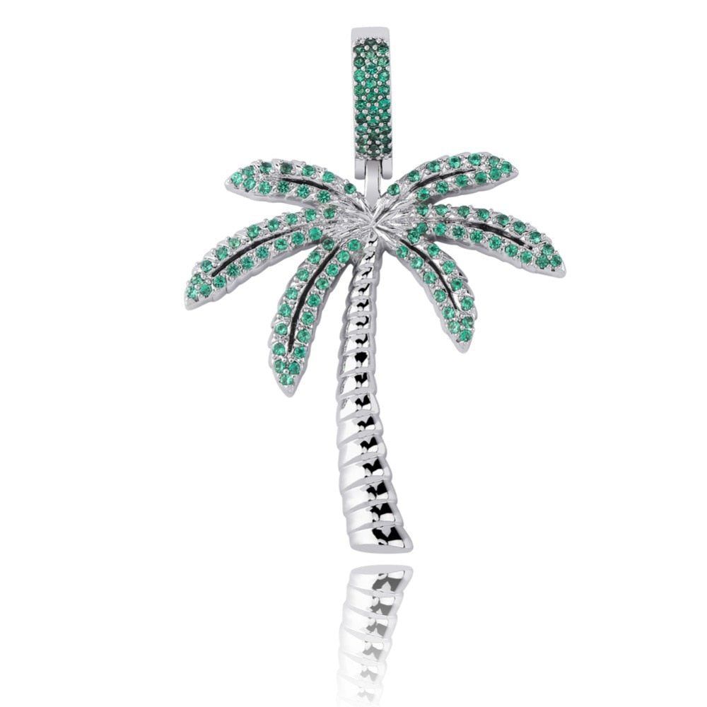 Peris Gems  Iced Out Palm Tree Pendant Necklace Unisex | Diamond Palm Tree Necklace Iced Out Palm Tree Pendant Necklace Unisex  SHEIN Amazon Temu