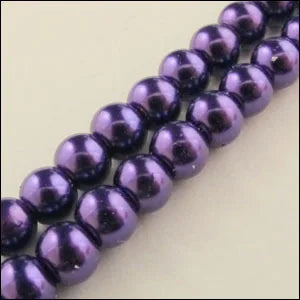 Peris Gems Indigo (200pcs Per Lot) B Quality 3.5x4MM Dyed Glass Pearl Round Loose Beads 30&quot; Length For Jewelry Making DIY SHEIN Amazon Temu