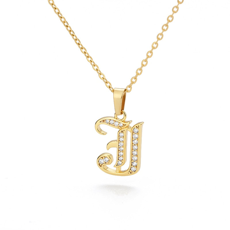 Peris Gems  J Capital Initial Letter Necklace Stainless Unisex | Gold Chain Capital Initial Letter Necklace Stainless Unisex |Gold Chain SHEIN Amazon Temu