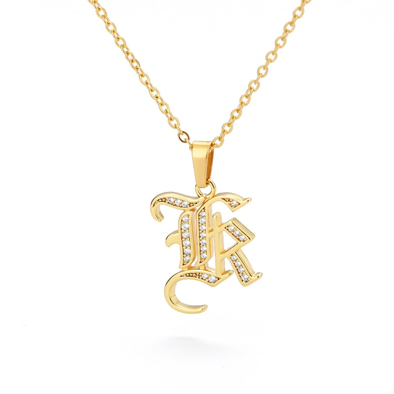 Peris Gems  K Capital Initial Letter Necklace Stainless Unisex | Gold Chain Capital Initial Letter Necklace Stainless Unisex |Gold Chain SHEIN Amazon Temu