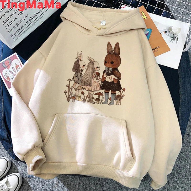 Peris Gems Kawaii Mushroom Hoodies Women Cartoon Grunge Winter Warm Anime Graphic Streetwear Oversized Harajuku Unisex Sweatshirts Female SHEIN Amazon Temu