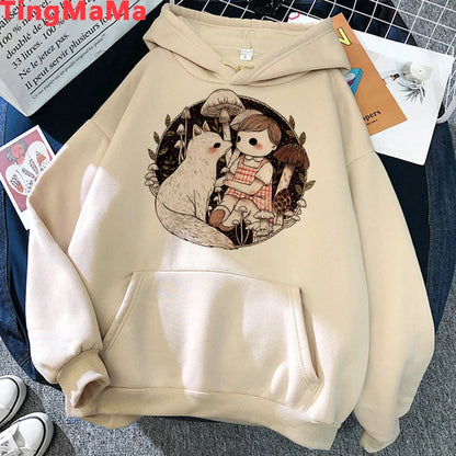 Peris Gems Kawaii Mushroom Hoodies Women Cartoon Grunge Winter Warm Anime Graphic Streetwear Oversized Harajuku Unisex Sweatshirts Female SHEIN Amazon Temu