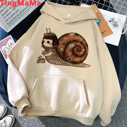 Peris Gems Kawaii Mushroom Hoodies Women Cartoon Grunge Winter Warm Anime Graphic Streetwear Oversized Harajuku Unisex Sweatshirts Female SHEIN Amazon Temu