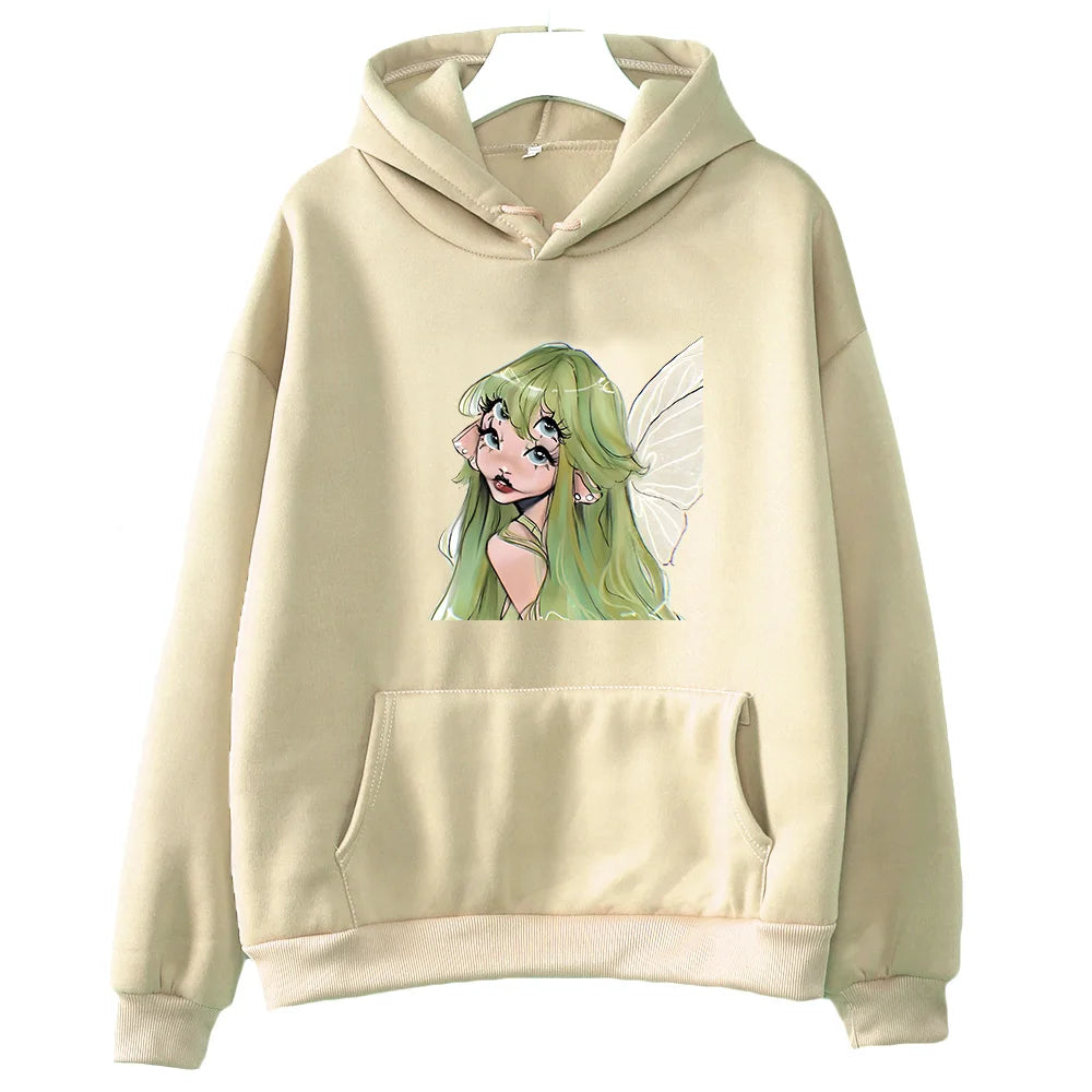 Peris Gems khaki / L Melanie Martinez Portals Hoodies Women Aesthetic Streetwear Pullover Oversized Fleece Sweatshirts Winter Long Sleeve Clothes SHEIN Amazon Temu