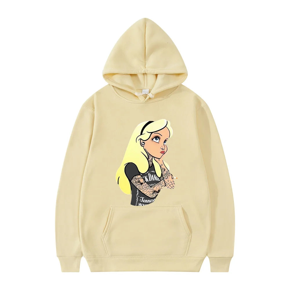 Peris Gems Khaki / M Disney Princess Cartoon Anime Women Pullover Spring Autumn Oversized Hoodie Fashion Casual Couple Sweatshirt Clothes Hot Sale SHEIN Amazon Temu