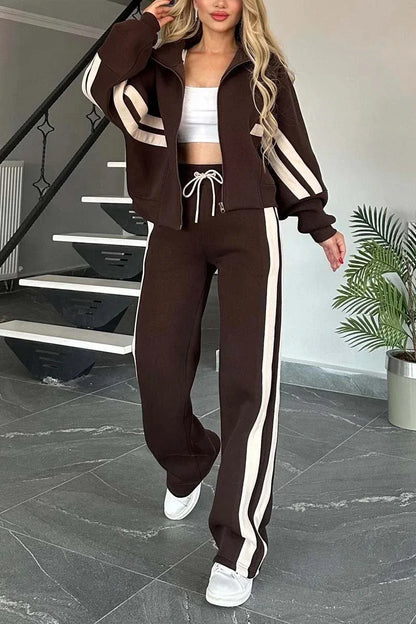 Peris Gems Khaki / M Y2K Striped Zipper Coat+sweatpants Two Piece Set Women Casual Batwing Sleeve Sports Jacket Outfits Autumn Winter Sweatshirt Suit Y2K Striped Zipper Coat+sweatpants Two Piece Set Women Casual Batwing Sleeve Sports Jacket Outfits Autumn Winter Sweatshirt Suit SHEIN Amazon Temu