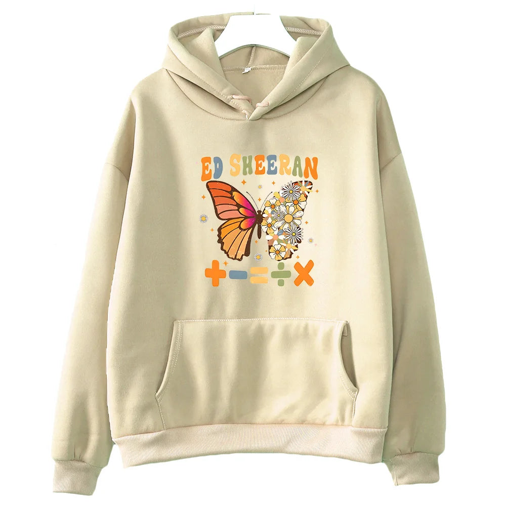 Peris Gems khaki / XS Ed Sheeran 2023 Tour Sweatshirts Women Aesthetic Hoodies Winter Fleece Sudadera with Pocket Clothing Oversized O-neck Pullover SHEIN Amazon Temu