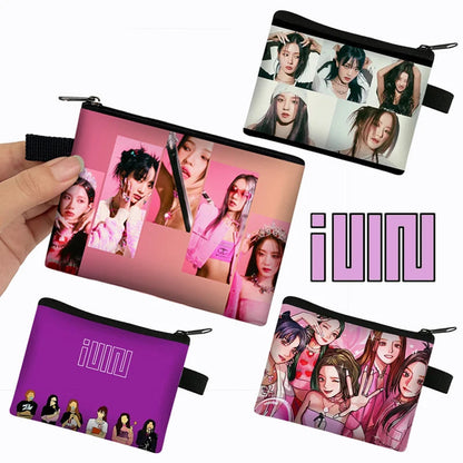 Peris Gems Kpop (G)I-DLE Coin Purses Aublum I Feel Women Wallets Queencard Money Bags Soyeon/YUQI/Shuhua ID Card Key Earphones Holder Gift SHEIN Amazon Temu