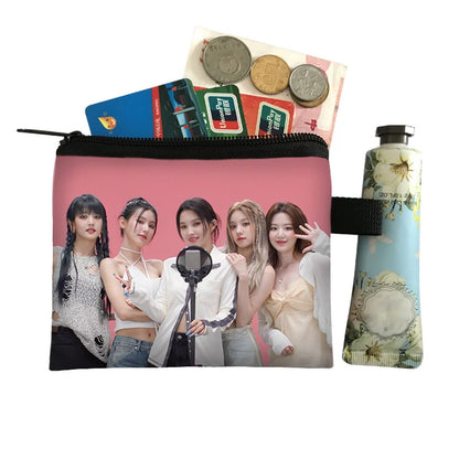 Peris Gems Kpop (G)I-DLE Coin Purses Aublum I Feel Women Wallets Queencard Money Bags Soyeon/YUQI/Shuhua ID Card Key Earphones Holder Gift SHEIN Amazon Temu