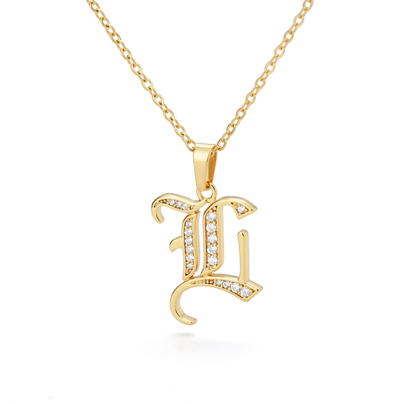 Peris Gems  L Capital Initial Letter Necklace Stainless Unisex | Gold Chain Capital Initial Letter Necklace Stainless Unisex |Gold Chain SHEIN Amazon Temu