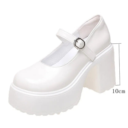 Peris Gems  Leather Platform Lolita Mary Jane Shoes for Women SHEIN Amazon Temu