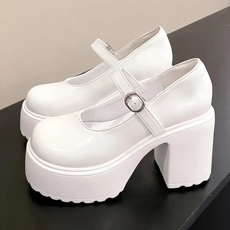 Peris Gems  Leather Platform Lolita Mary Jane Shoes for Women SHEIN Amazon Temu