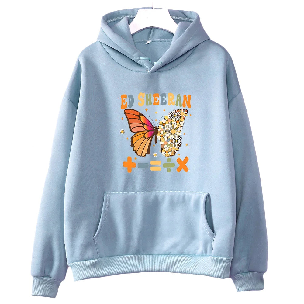 Peris Gems light-blue / XS Ed Sheeran 2023 Tour Sweatshirts Women Aesthetic Hoodies Winter Fleece Sudadera with Pocket Clothing Oversized O-neck Pullover SHEIN Amazon Temu