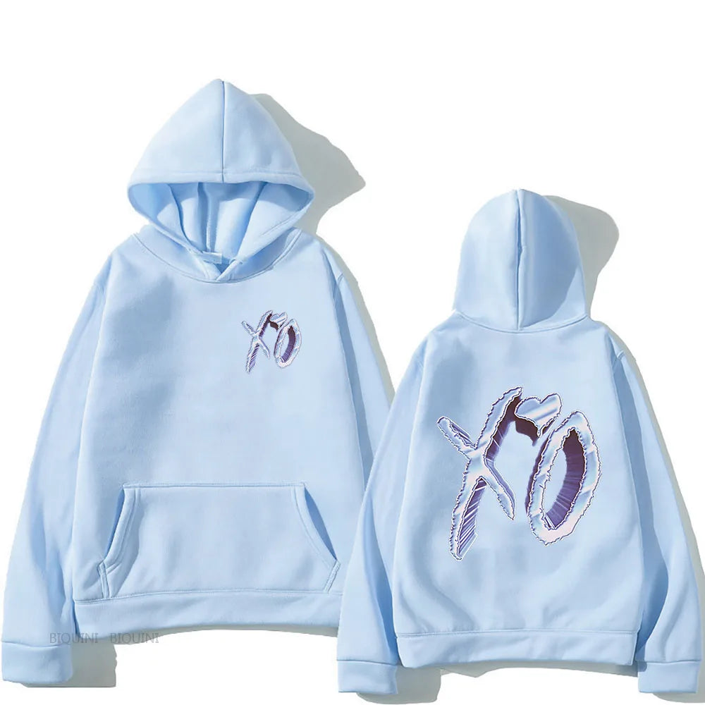 Peris Gems light-blue / XXL The Weeknd Dawn Fm Double Sided Print Hoodie Men Women Oversized Clothing Fashion Hip Hop Sweatshirts Fleece Pullovers Sudaderas SHEIN Amazon Temu