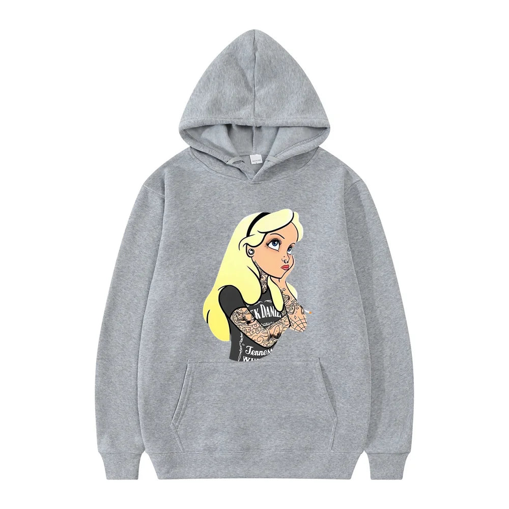 Peris Gems Light gray / S Disney Princess Cartoon Anime Women Pullover Spring Autumn Oversized Hoodie Fashion Casual Couple Sweatshirt Clothes Hot Sale SHEIN Amazon Temu