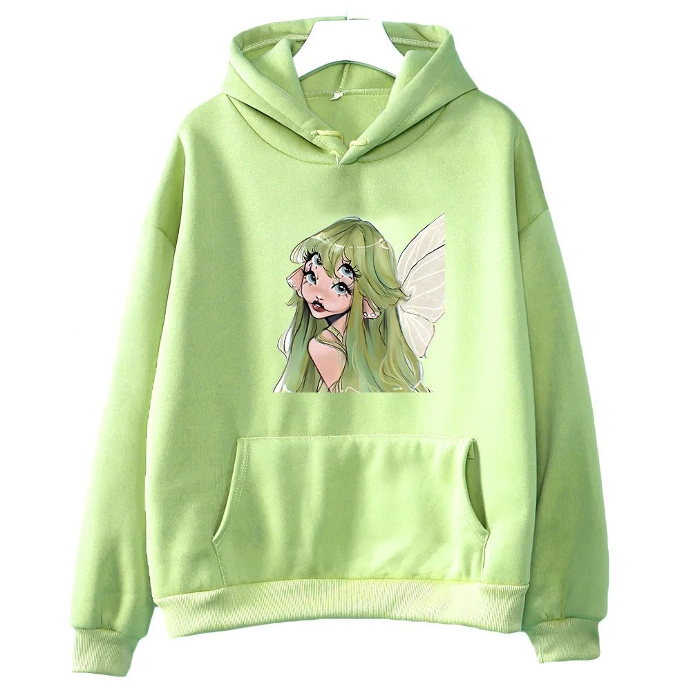 Peris Gems light-green / L Melanie Martinez Portals Hoodies Women Aesthetic Streetwear Pullover Oversized Fleece Sweatshirts Winter Long Sleeve Clothes SHEIN Amazon Temu