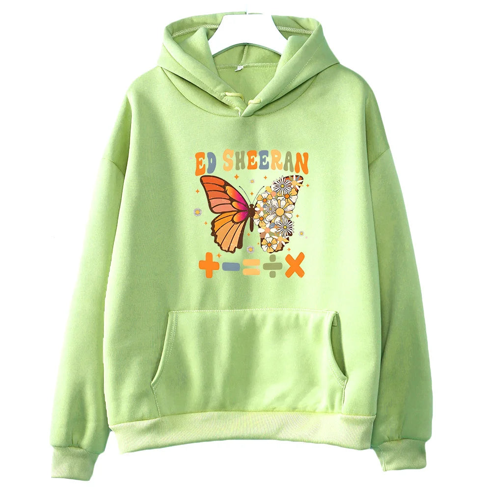 Peris Gems light-green / XS Ed Sheeran 2023 Tour Sweatshirts Women Aesthetic Hoodies Winter Fleece Sudadera with Pocket Clothing Oversized O-neck Pullover SHEIN Amazon Temu