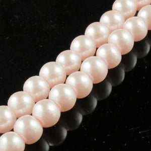 Peris Gems Light Pink (200pcs Per Lot) B Quality 3.5x4MM Dyed Glass Pearl Round Loose Beads 30&quot; Length For Jewelry Making DIY SHEIN Amazon Temu