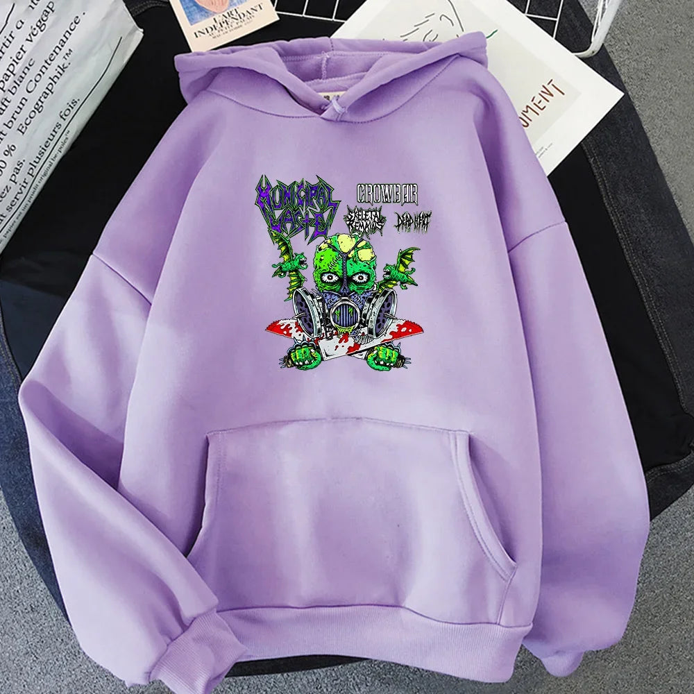 Peris Gems light-purple / S MUNICIPALL WASTE Printed Hooded Pullovers Men&