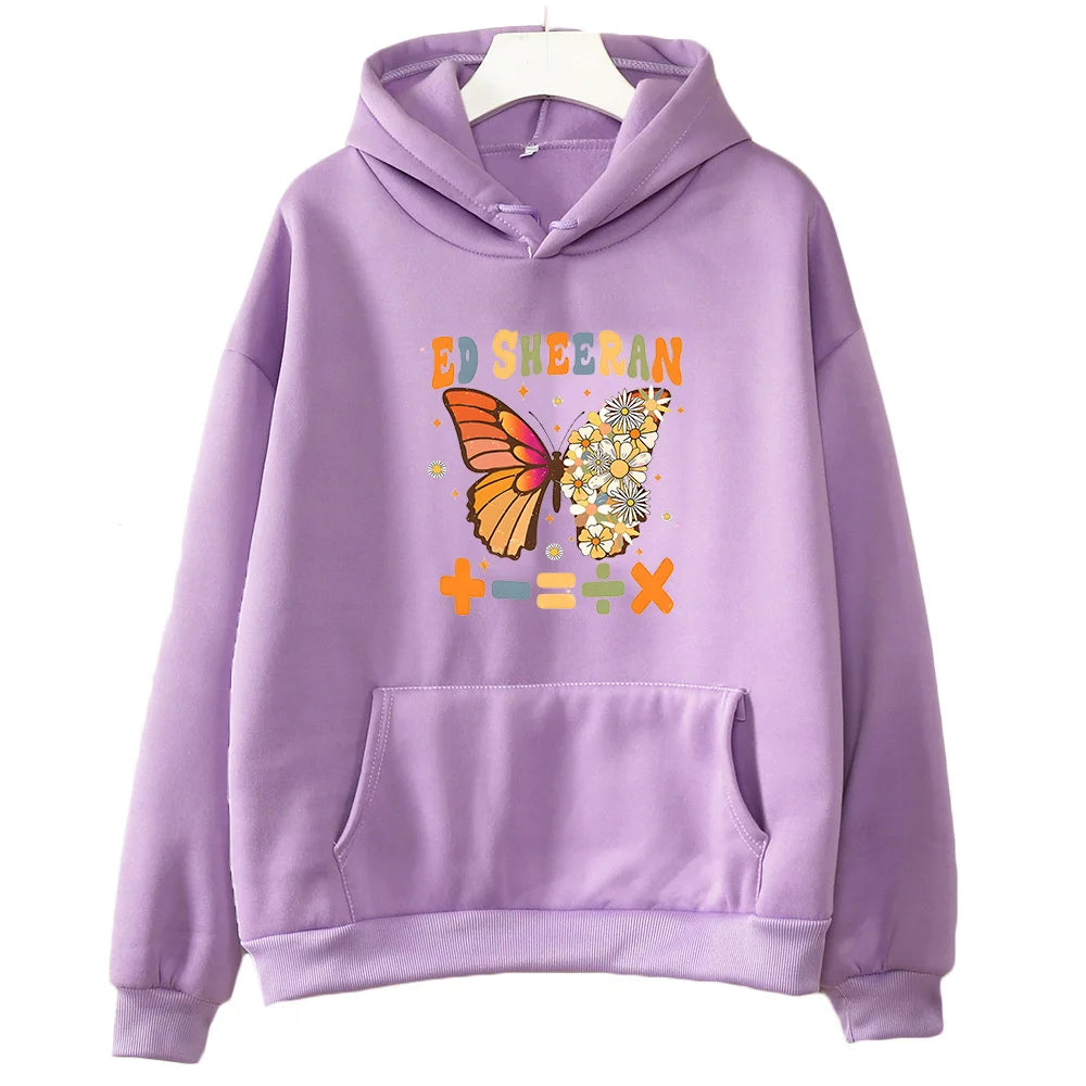 Peris Gems light-purple / XS Ed Sheeran 2023 Tour Sweatshirts Women Aesthetic Hoodies Winter Fleece Sudadera with Pocket Clothing Oversized O-neck Pullover SHEIN Amazon Temu