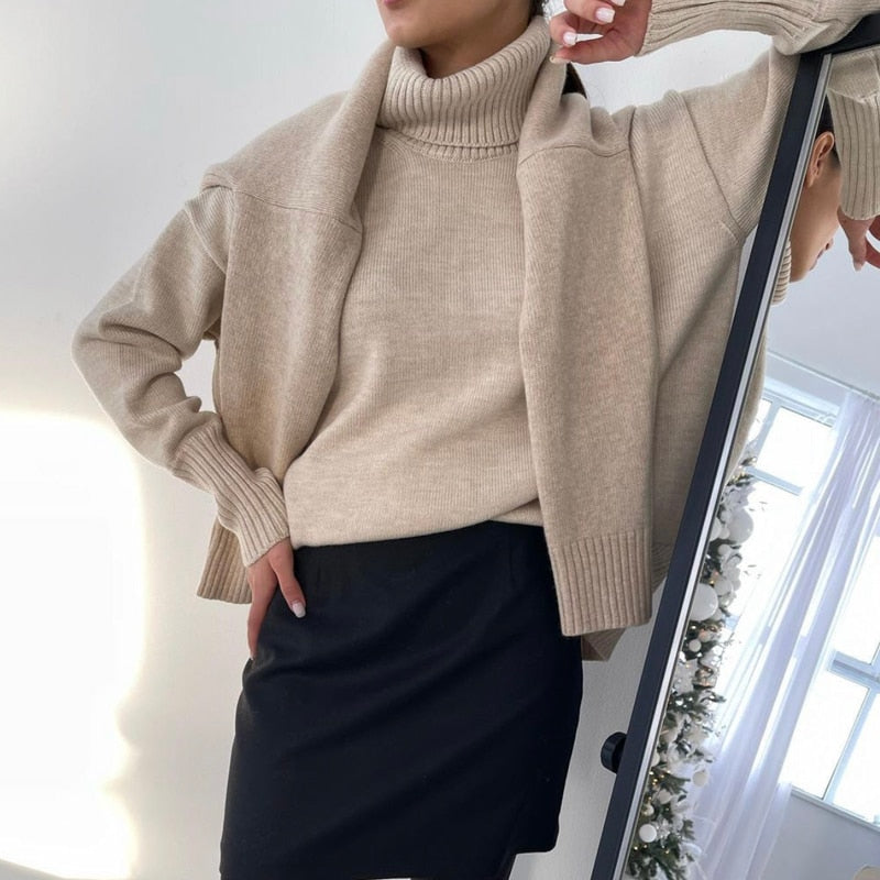 Peris Gems  Loose Thick Cashmere Turtleneck Sweaters for Women SHEIN Amazon Temu