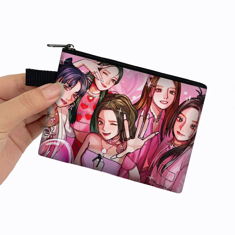 Peris Gems lqbgidle06zm Kpop (G)I-DLE Coin Purses Aublum I Feel Women Wallets Queencard Money Bags Soyeon/YUQI/Shuhua ID Card Key Earphones Holder Gift SHEIN Amazon Temu