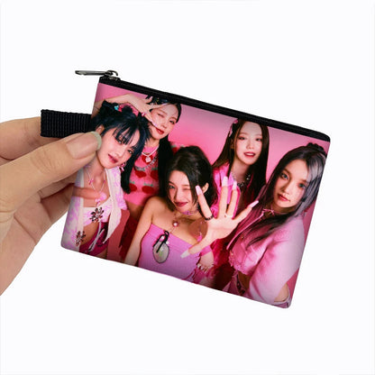 Peris Gems lqbgidle07zm Kpop (G)I-DLE Coin Purses Aublum I Feel Women Wallets Queencard Money Bags Soyeon/YUQI/Shuhua ID Card Key Earphones Holder Gift SHEIN Amazon Temu