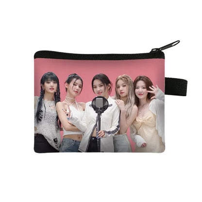 Peris Gems lqbgidle09zm Kpop (G)I-DLE Coin Purses Aublum I Feel Women Wallets Queencard Money Bags Soyeon/YUQI/Shuhua ID Card Key Earphones Holder Gift SHEIN Amazon Temu