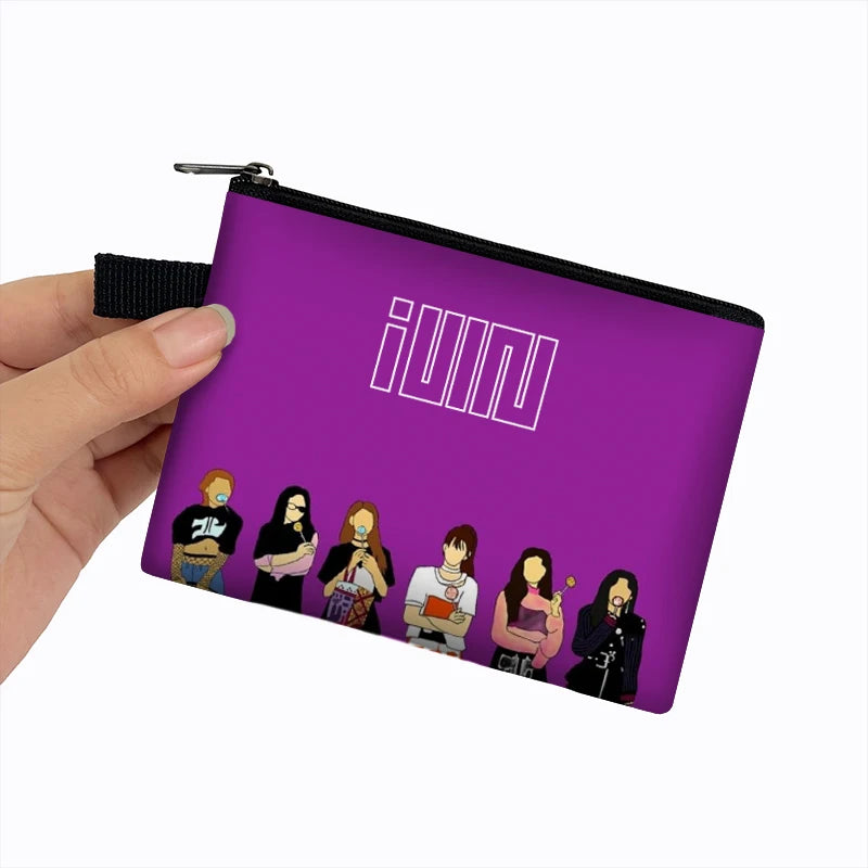 Peris Gems lqbgidle10zm Kpop (G)I-DLE Coin Purses Aublum I Feel Women Wallets Queencard Money Bags Soyeon/YUQI/Shuhua ID Card Key Earphones Holder Gift SHEIN Amazon Temu