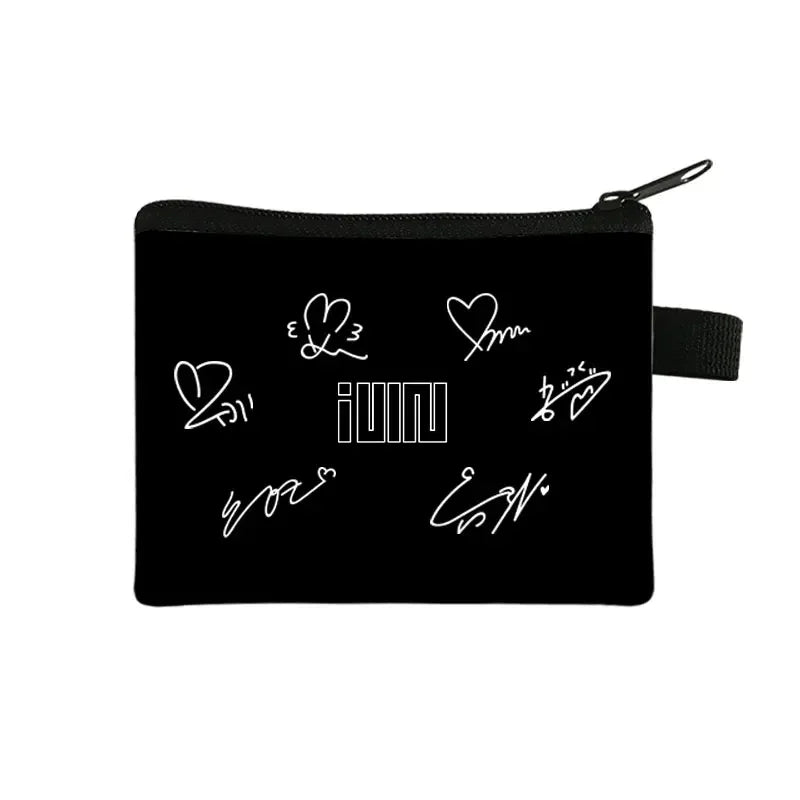 Peris Gems lqbgidle17zm Kpop (G)I-DLE Coin Purses Aublum I Feel Women Wallets Queencard Money Bags Soyeon/YUQI/Shuhua ID Card Key Earphones Holder Gift SHEIN Amazon Temu