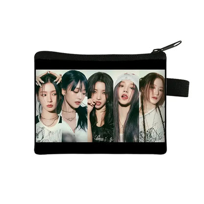 Peris Gems lqbgidle18zm Kpop (G)I-DLE Coin Purses Aublum I Feel Women Wallets Queencard Money Bags Soyeon/YUQI/Shuhua ID Card Key Earphones Holder Gift SHEIN Amazon Temu